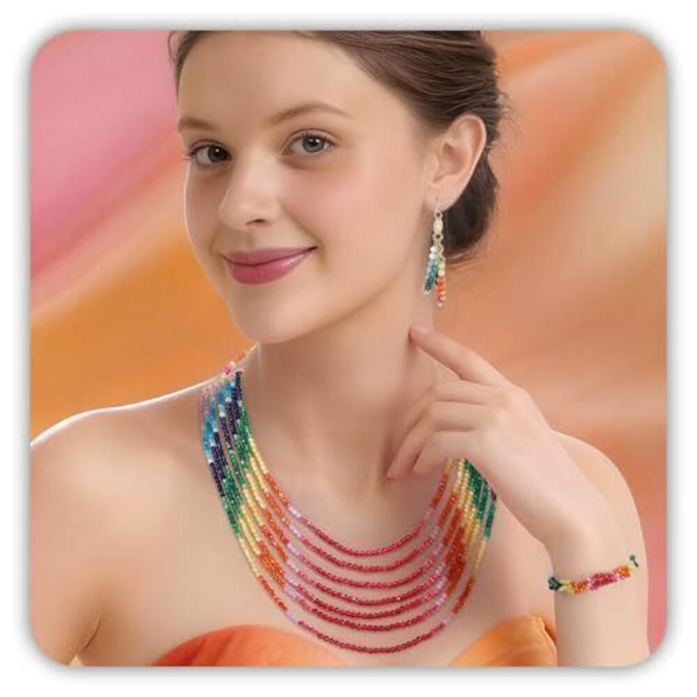 5396 Stackable 18K Gold Plated Gradient Zirconia Crystal Jewelry Set